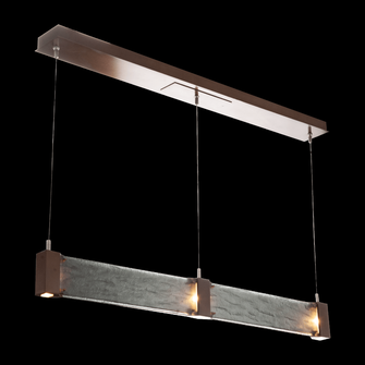 Parallel Linear Suspension-Metallic Beige Silver-Granite Glass (1289|PLB0042-47-BS-SG-CA1-L3)