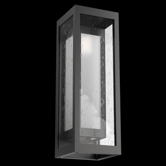 Outdoor Double Box Cover Sconce with Glass-Argento Grey-Glass (1289|ODB0027-18-AG-F-L2)