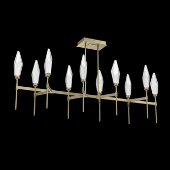 Rock Crystal Linear Suspension-67-Heritage Brass (1289|PLB0050-67-HB-CC-001-L1)