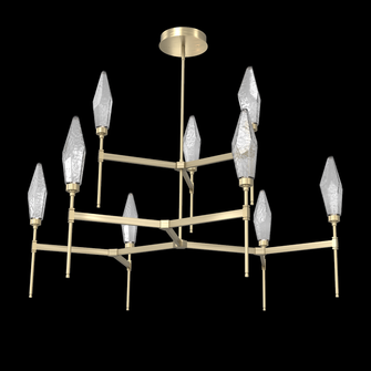 Rock Crystal Round Chandelier-54-Heritage Brass (1289|CHB0050-54-HB-CS-001-L1)