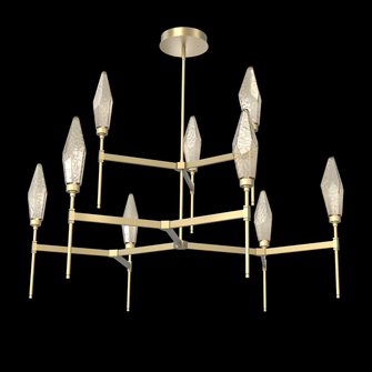 Rock Crystal Round Chandelier-54-Gilded Brass (1289|CHB0050-54-GB-CB-001-L1)