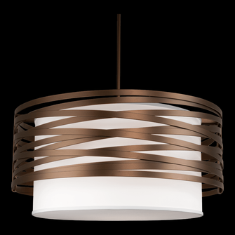 Tempest Drum with Linen Shade - 30-Inch (1289|CHB0013-30-FB-SH-001-E2)