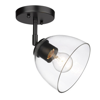 Golden Lighting Roxie 1-light Semi-Flush Mount in Matte Black (36|6958-SF BLK-BLK-CLR)