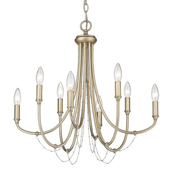 Kamila 8 Light Chandelier in White Gold (36|8322-8 WG)