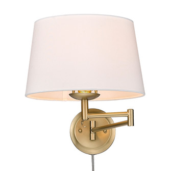 Wry Lighting Eleanor 1-light Swing Arm Wall Lamp in Brushed Champagne Brass (36|3692-A1W BCB-MWS)
