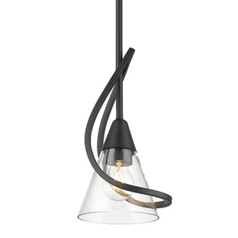 Olympia Mini Pendant in Matte Black with Clear Glass Shade (36|1648-M1L BLK-CLR)