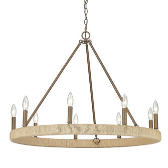 Wry Lighting Yates 9-light Chandelier in Burnished Chestnut (36|1022-9 BC)