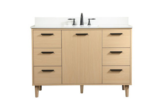 48 inch bathroom vanity in Maple with backsplash (758|VF47048MMP-BS)