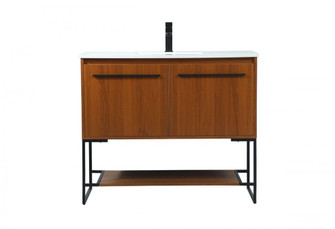 40 inch Single bathroom vanity in teak (758|VF42540MTK)