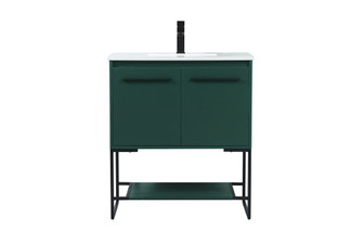 30 Inch Single Bathroom Vanity in Green (758|VF42530MGN)