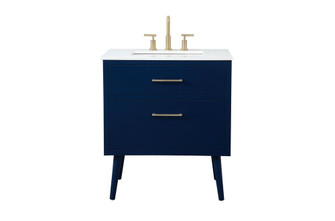 30 Inch Bathroom Vanity in Blue (758|VF41030MBL)