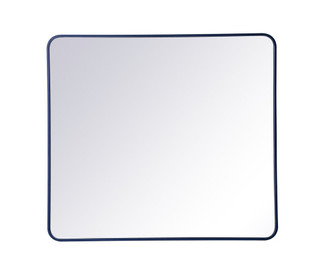Soft Corner Metal Rectangular Mirror 36x40 Inch in Blue (758|MR803640BL)
