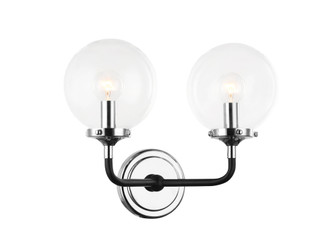 Particles Black and Chrome Wall Sconce (3605|W58202CHCL)