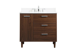 36 inch bathroom vanity in Walnut with backsplash (758|VF47036MWT-BS)