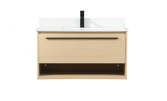 36 inch Single bathroom vanity in maple with backsplash (758|VF43536MMP-BS)