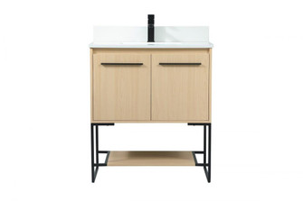 30 inch Single bathroom vanity in maple with backsplash (758|VF42530MMP-BS)