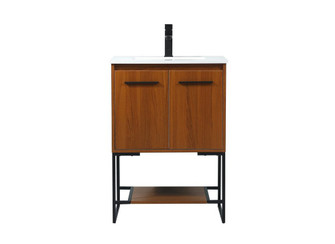 24 Inch Single Bathroom Vanity in Teak (758|VF42524MTK)