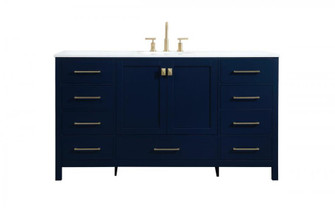 60 inch Single bathroom vanity in blue (758|VF18860BL)
