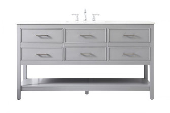60 inch Single bathroom vanity in gray (758|VF19060GR)