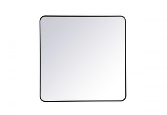 Soft corner metal rectangular mirror 36x36 inch in Black (758|MR803636BK)