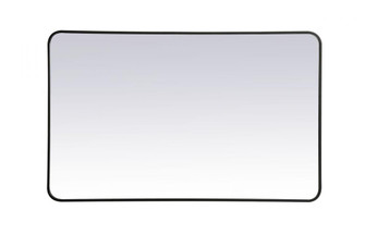 Soft corner metal rectangular mirror 30x48 inch in Black (758|MR803048BK)