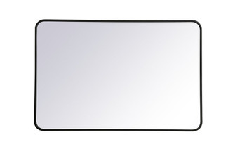 Soft Corner Metal Rectangular Mirror 28x42 Inch in Black (758|MR802842BK)