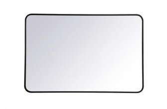 Soft corner metal rectangular mirror 28x42 inch in Black (758|MR802842BK)