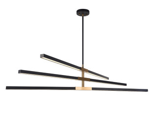 Lineare Matte Black and Aged Gold Brass Pendant (3605|C64769MBAG)
