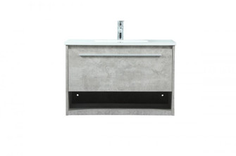 30 inch Single bathroom vanity in concrete grey (758|VF43530MCG)