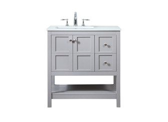 32 inch Single bathroom vanity in grey (758|VF16432GR)