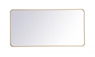 Soft corner metal rectangular mirror 30x60 inch in Brass (758|MR803060BR)