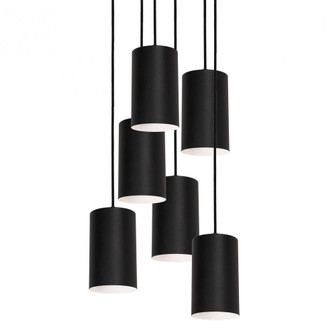 Tyke 24'' 6 Light Round Pendant - BK (1|TYKP04MBBKRND6)