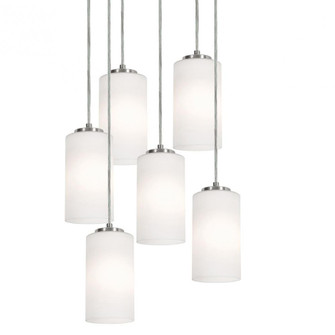 Leo 24'' 6 Light Round Pendant - SN (1|LEOP04MBSNRND6)