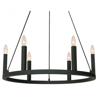 GRACE 6 LIGHT PENDANT CANDELABRA BASE (1|GRCP26CBBK)