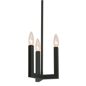 GRACE 3 LIGHT MINI-PENDANT CANDELABRA BASE (1|GRCP07CBBK)