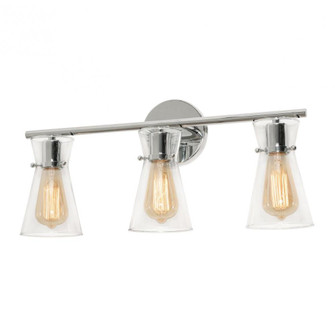 Amanda 3 Light Vanity, Polished Chrome, Clear (1|AMDV2210MBPC)