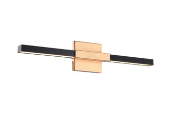 Lineare Matte Black and Aged Gold Brass Wall Sconce (3605|W64721MBAG)