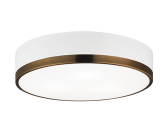 Trydor White & Aged Gold Brass Ceiling Mount (3605|M14303WHAG)