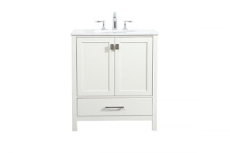 30 inch Single bathroom vanity in white (758|VF18830WH)