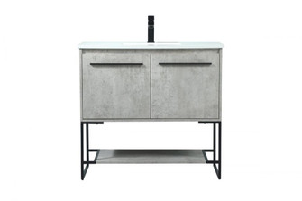 36 inch Single bathroom vanity in concrete grey (758|VF42536MCG)