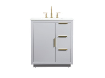 30 inch Single bathroom vanity in grey (758|VF19430GR)