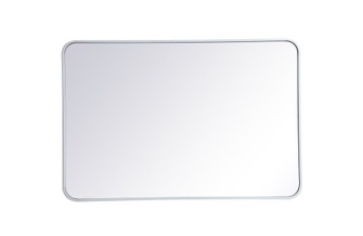 Soft Corner Metal Rectangular Mirror 27x40 Inch in White (758|MR802740WH)