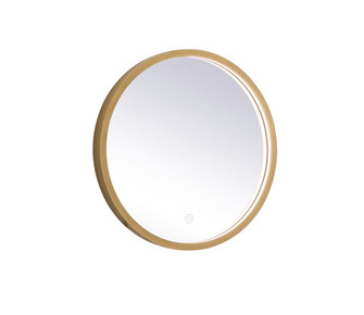 Pier 18 inch LED mirror with adjustable color temperature 3000K/4200K/6400K in brass (758|MRE6018BR)