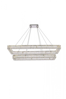 Monroe 50 inch LED double rectangle pendant in chrome (758|3504G50L2C)