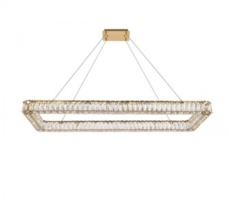 Monroe 50 inch LED Single rectangle pendant in gold (758|3504D50L1G)
