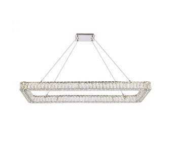 Monroe 50 inch LED Single rectangle pendant in chrome (758|3504D50L1C)
