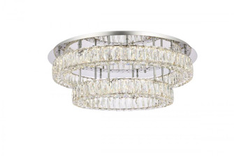 Monroe 30 inch LED double flush mount in chrome (758|3503F30L2C)
