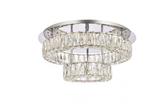Monroe 22 inch LED double flush mount in chrome (758|3503F22L2C)
