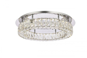 Monroe 22 inch LED Single flush mount in chrome (758|3503F22C)