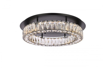 Monroe 22 inch LED Single flush mount in black (758|3503F22BK)